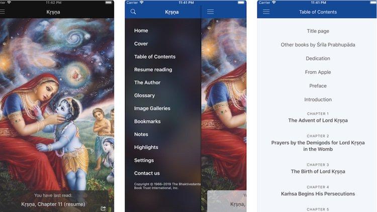 Новое приложение BBT Krishna Book: доступно в Apple Store / iTunes Store